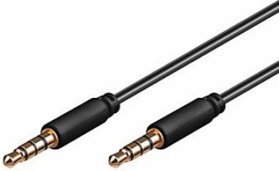 Imagine Cablu audio jack stereo 3.5mm 4 pini T-T 2m, Goobay 63830